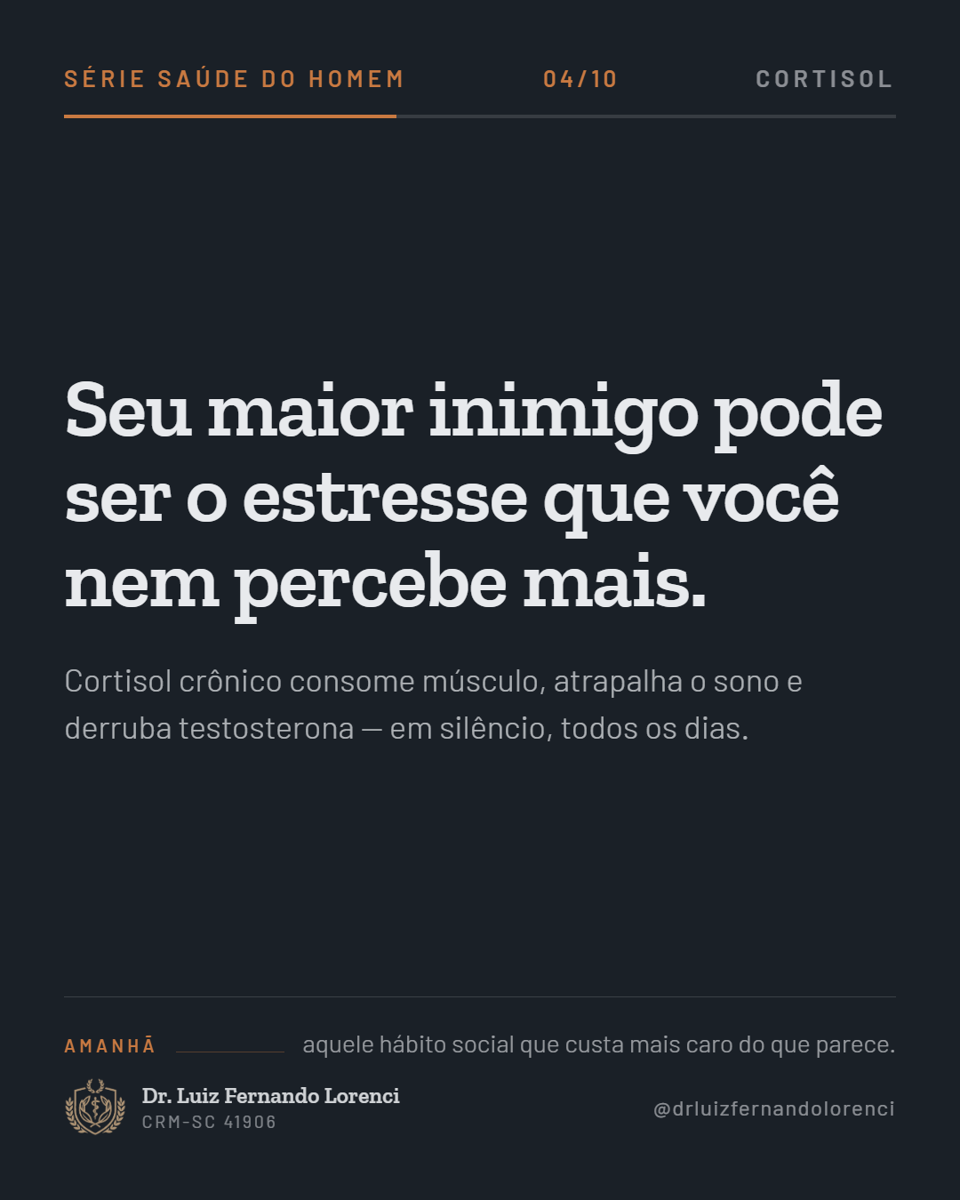 A conta do estresse crônico: por que o cortisol enche a barriga e desmonta o músculo